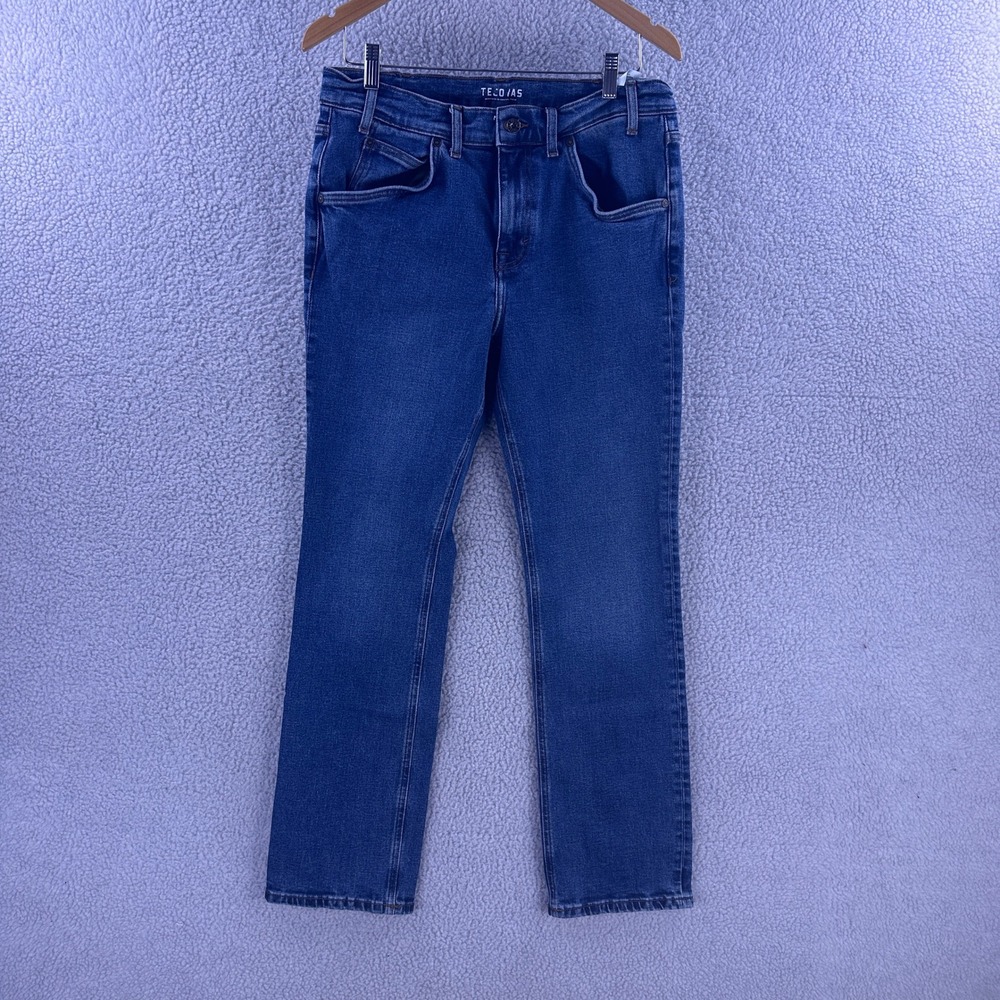 Tecovas Rugged Standard Jean Mens 33x32 Medium Wash Blue Straight Leg TM130010